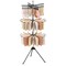 Freestanding 3-Tier Drying Rack with 24 Clips and Rotating Arms Perfect for Laundry Rooms or Balconies
